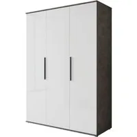 OTTO home Kleiderschrank LAGOS Wäscheschrank, Garderobe, schwarze Griffe, Made in Europe Moderner Drehtürenschrank, FSC-zertifiziert, Schlafzimmerschrank