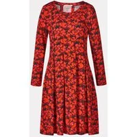 Himalaya Clothing Jerseykleid Damen mit floralem Allover-Print - Kleid mit Taschen aus Bio-Baumwolle Midikleid mit sanft taillierter Passform