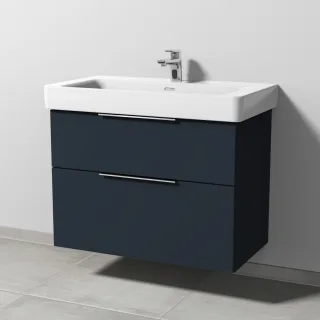 Sanipa 3way Waschtischunterbau zu Laufen Pro S Waschtisch mit 2 Auszügen, Marine-Matt UP7691R