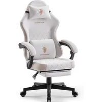 Dowinx Gaming-Stuhl Lendenwirbelstütze Bürostuhl mit Fußstütze für Erwachsene (Packung), Ergonomischer Gaming Sessel Groß und Hoch für Office Gaming 135KG