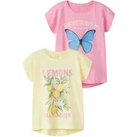 Name It T-Shirt NKFVOTIA 2P CAPSL TOP (Packung, 2-tlg) Baumwolle, loose fit