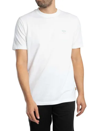 BOSS Te Groove Grafik-T-Shirt, Weiß