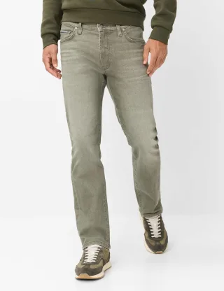 Brax Herren Five-Pocket-Hose Style CLINT BURNT OLIVE Denim Grün Oliv, denim grün - oliv, Gr. 32/32