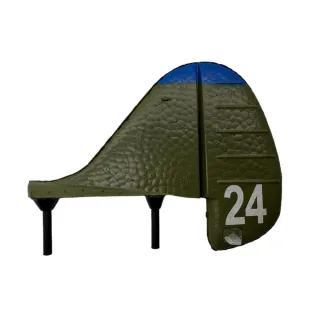 MO-FLY P-51D Mustang / MF-A84 / Kootai Ki-84 RC Airplane Spare Parts Vertical Tail Wing