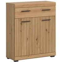 welltime Unterschrank SIENA, Breite 74cm, 2 Tür, 1 Schubkasten, 2 Fächer, MDF-Front (TOPSELLER) in verschiedenen Farben erhältlich, Badmöbel, Badschrank, Kommode, Bad