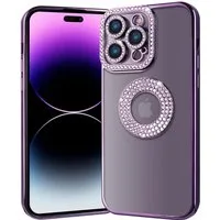 Wörleonline Handyhülle für Apple iPhone 14 Pro Max Hülle, TPU Handyhülle mit Glitzer Diamanten aus Acryl