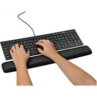 Hama Mauspad Tastatur Handballenauflage GEL Pad Schwarz, Ergonomisch Handgelenk-Auflage PC Laptop Ergonomic Ergo Pad Rutschfest