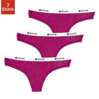 ROOXS Tanga Unterwäsche Damen String Unterhosen (3-St) Baumwolle Tanga