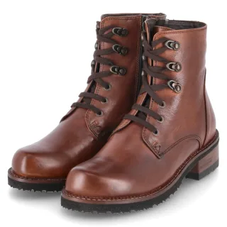 Everybody Schnürstiefeletten LYSI - Gr. 35 - Braun - Glattleder