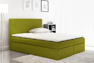 Boxspringbett Schlafzimmerbett KELIS Webstoff Lindengrün 180x200cm