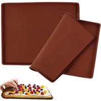 FELIXLEO Backmatte Silikon Backmatte 30x40cm mit Rand & Schaber für Dörrautomaten, (1-tlg)