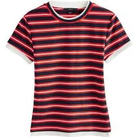 Next T-Shirt Kurzarm-T-Shirt mit Rundausschnitt in Lagenoptik (1-tlg)