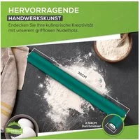 Treebox Nudelholz Teigroller aus Silikon - Cyan Silikon/Edelstahl, Silikonroller