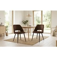 B&D home 4-Fußstuhl VICKY (Set, 2 St), gepolstert, Stuhlbeine aus Metall oder Massivholz wählbar