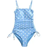 Next Badeanzug Bauchformender Bandeau-Badeanzug mit Beinrüschen (1-St)