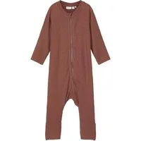 Name It Strampler Mädchen Strampler Bio-Baumwolle Rippdesign Marron 92 (1-tlg)