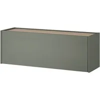 Lomadox Hängeschrank CRISP-61 grün mit Eiche Nb., grifflos, 1 Klappe, 100 cm breit