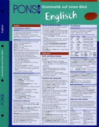PONS Grammatik auf einen Blick. Englisch [Nicht gebunden] [2003] Corinna Löckle-Götz Sheila McBride