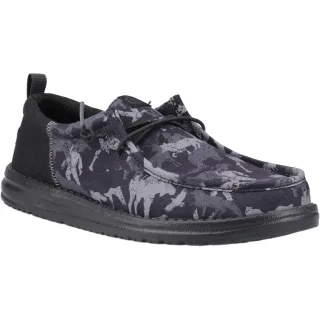 HEYDUDE Wally Funk Hunt Camo Canvas Männer schwarz Boot Schuhe