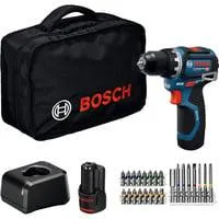 Akku-Bohrschrauber GSR 12V-32 Professional, 12Volt blau/schwarz, 2x Li-Ionen Akku 2,0Ah, 24-teiliges Zubehör-Set, Werkzeugtasche