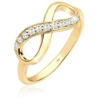 Elli Fingerring Zirkonia Weiß Schmuck Geschenk 925 Sterling Silber, Infinity