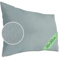 Kisska Dekokissen Kissenhülle TIZI MIT oder OHNE Füllung Kissenbezug Zierkissen, Kissenüberzug - Kissenhusse ohne Füllung 50x30cm Tizi Leinen-Optik