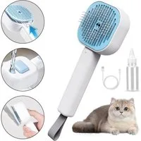 AIMAX Fellbürste Katzenbürste mit Dampf Multifunktionale Katze Steamy Brush, (Auslöseknopf USB aufladbar), mit Spray Große Kapazität Wassertank Dampfbürste Katze