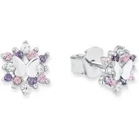 Prinzessin Lillifee Paar Ohrstecker Schmetterling, mit Zirkonia (synth)