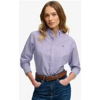Superdry Hemdbluse SLIM OXFORD BD L/S SHIRT Baumwolle, slim fit