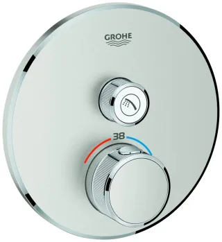 GROHE Thermostat Grohtherm SmartControl 29118 FMS rund 1 ASV supersteel, 29118DC0 29118DC0