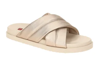 H?gl 9-10 0821 7800 TESSA Beige Lightbronze Pantoletten Echtleder F-Normal