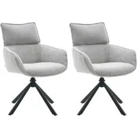 OTTO home Esszimmerstuhl Cusey, 360° drehbar, extra dicke Polsterung, 2er-Set (Set, 2 St), mit 360° Metallfuß, Komfort-Rückenlehne und hautfreundlichem Webstoff