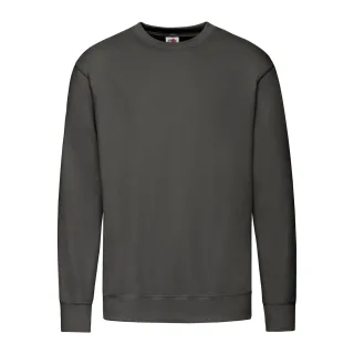 Fruit of the Loom - Sweatshirt für Herren/Damen Unisex angesetzte Ärmel (Hellgrau)