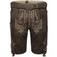 Krüger Trachtenlederhose Olias Herren (1-tlg) Trachtenlederhose, Trachtenhose, Bayerische Lederhose, Oktoberfest