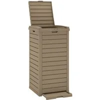 vidaXL Mülleimer Outdoor-Mülltonne Hellbraun 41x41x86 cm Polypropylen