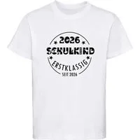 MyDesign24 T-Shirt Kinder Einschulungs T-Shirt 2026 Schulkind weiß kurzarm Regular Fit print Shirt i808