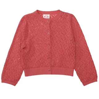 JETTE by STACCATO - Strickjacke coral red glitter - Gr. - 128/134