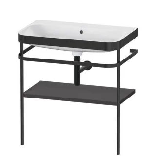 Duravit Happy D.2 Plus c-bonded Set mit Metallkonsole Graphit Supermatt 775x490x850 mm - HP4737N8080 HP4737N8080