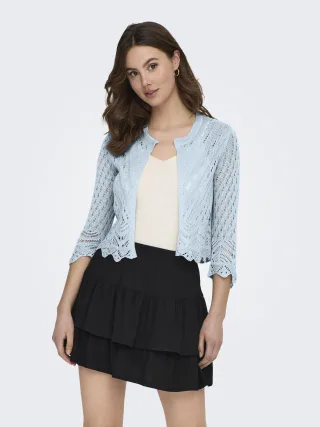 JDY - JDYSUN 3/4 CROPPED CARDIGAN KNT NOOS Cashmere Blue - Gr. - XS