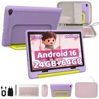 BUFO Kinder Lern-Tablet mit Elternkontrolle 10'' Android 16, 64GB Tablet (10", 64 GB, Android 16, Kids Bumper blau)
