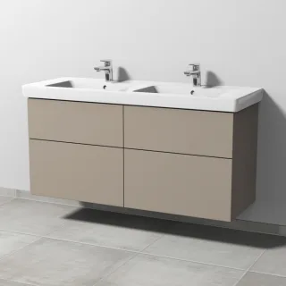 Sanipa 3way Waschtischunterbau zu Villeroy & Boch Subway 2.0 Waschtisch mit 4 Auszügen, Sandgrau-Mat SF61767