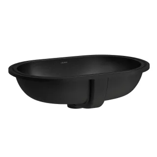 Laufen Einbau-Waschtisch von unten SAVOY 375x575x175 oval o. Hl. m.Ül. schwarz matt, H8189467161091 H8189467161091