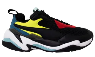 Puma Thunder Spectra Herren Black Leder Textile Schnürtrinker 367516 01