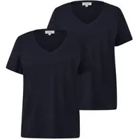 s.Oliver T-Shirt Basic (2-tlg) V-Ausschnitt, kurze Ärmel, 2er Pack