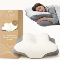 SEI Design Nackenstützkissen Sei Design orthopädisches Nackenstützkissen VISCO AIR, Viscoelastisch, Füllung: Memory Schaum, Bezug: Thermoregulierender Bezug, Seitenschläfer, Rückenschläfer, Bauchschläfer, Visco Elastik Schaum, Ergonomische Kontur, be