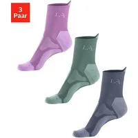 LASCANA ACTIVE Wandersocken Damen Kurzsocken für Laufen Wandern gepolsterte Socken (Packung, 3-Paar, Quarter) mit verstärkten Belastungszonen