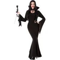 atosa Kostüm Edle Gothic-Dame Kostüm für Halloween schwarz