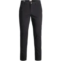 Jack & Jones Chinohose Baumwolle Stoffhose JPSTMARCO für Herren Baumwolle Regular Fit unifarben elastisch Knopf