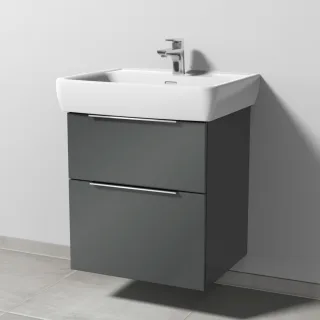 Sanipa 3way Waschtischunterbau zu Laufen Pro A Waschtisch mit 2 Auszügen, Anthrazit-Glanz UF75679