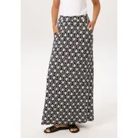 Aniston CASUAL Maxirock mit kontrastfarbigem Paisley-Muster